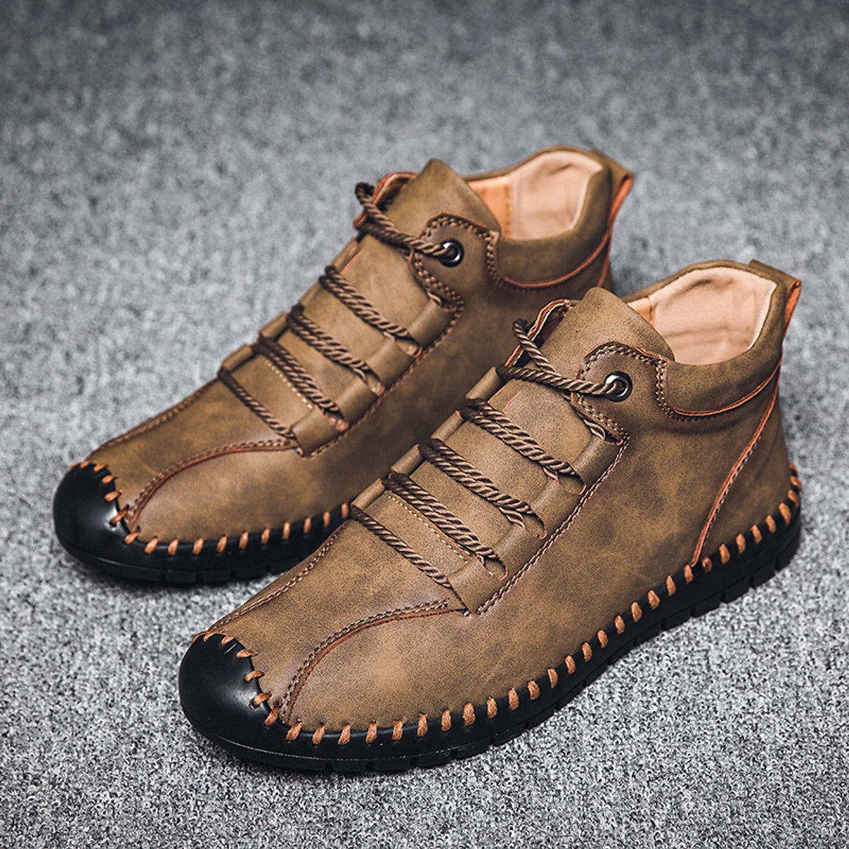 Hercule - Bottines en Cuir avec Lacets - enhanced image 7