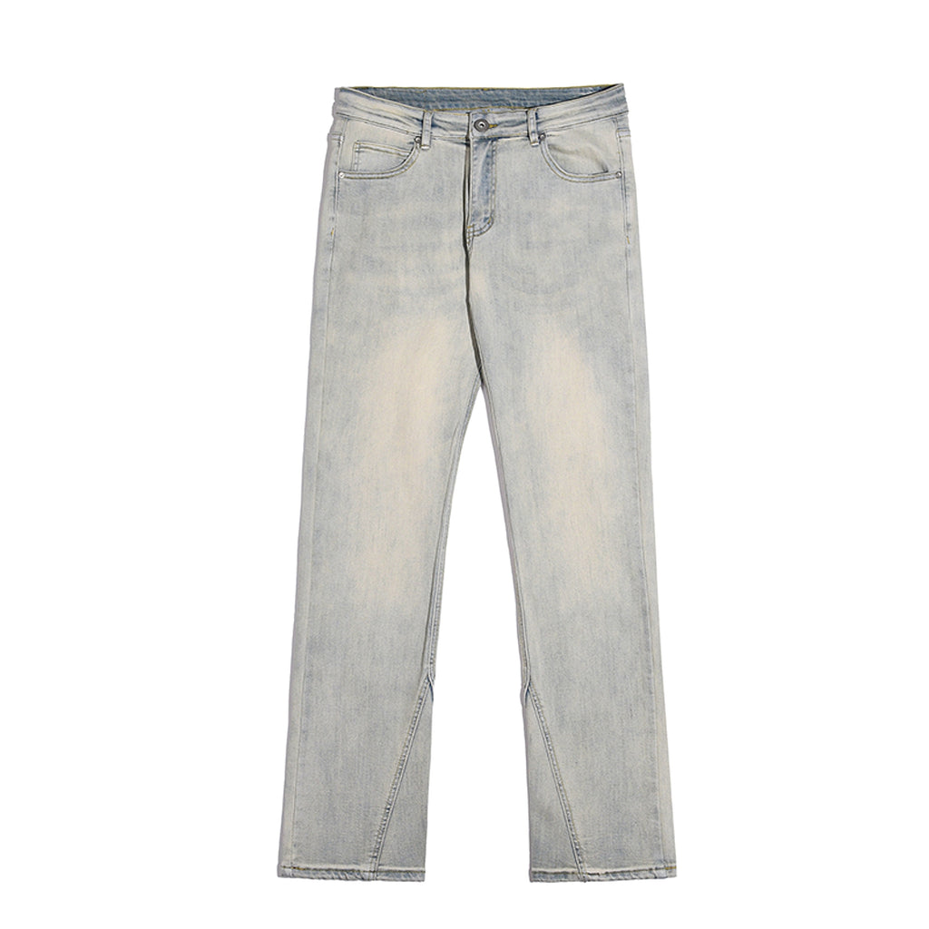 High Street Yellow Mud Washed And Distressed Men's Casual Pants - enhanced image 7