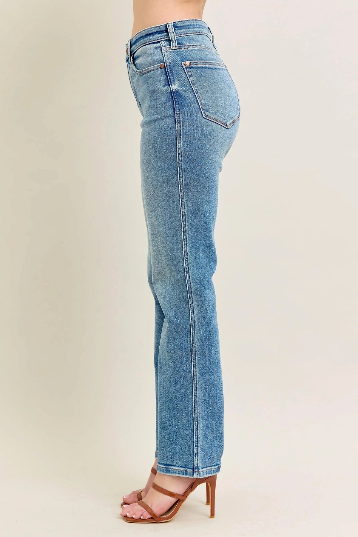 Judy Blue Full Size Hw Vintage Straight Jeans Plus Size - enhanced image 7