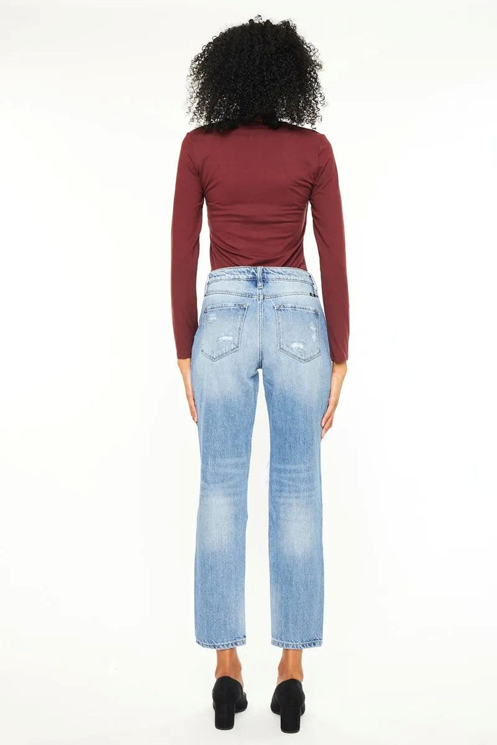 Kancan High Rise Distressed Boyfriend Jeans - enhanced image 7