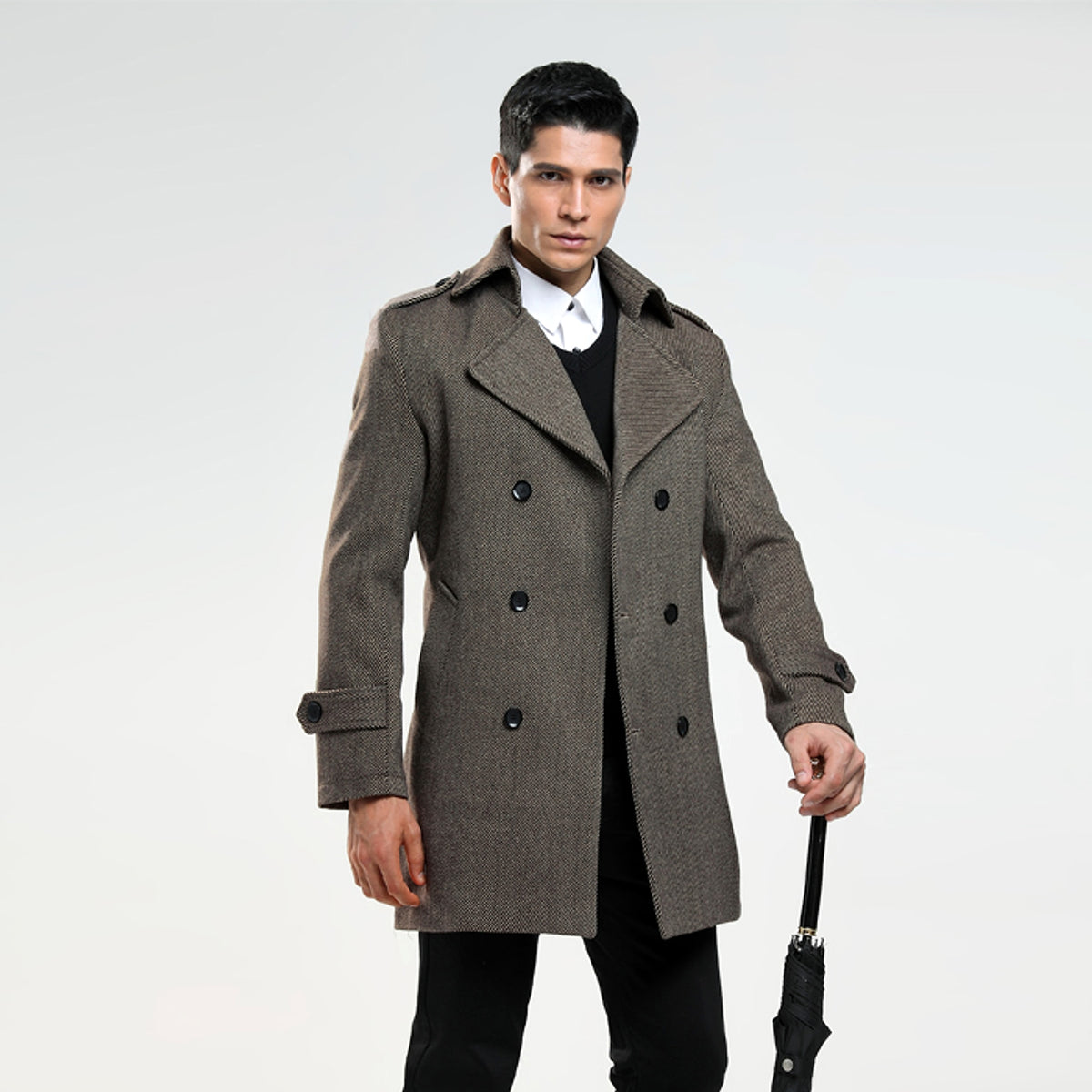 Korean Chic™ Men's Wool Coat – Sophistication & Modern Style - enhanced image 7