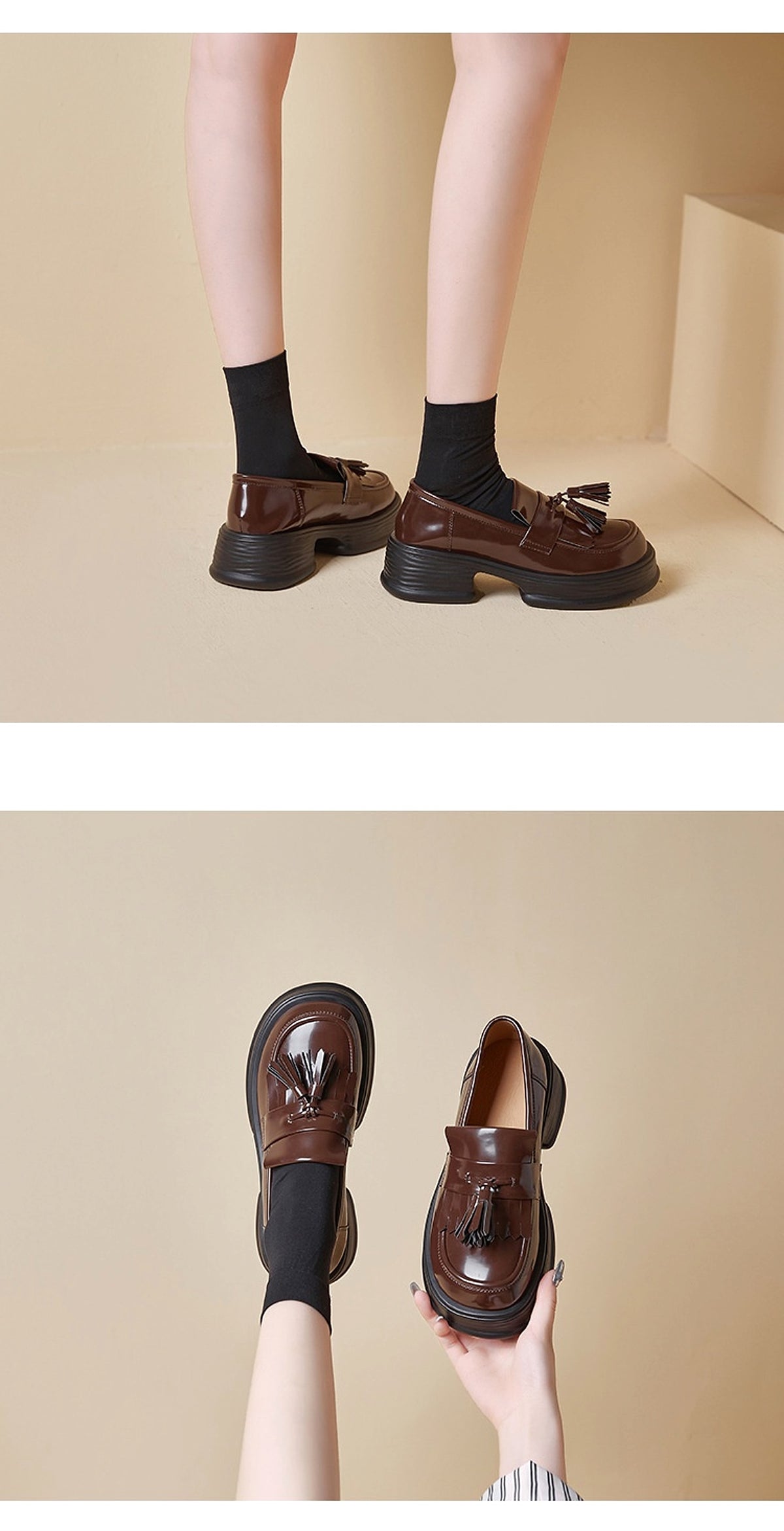Ladies Tassel Japanese Leisure Small Leather Shoes Women - enhanced image 7