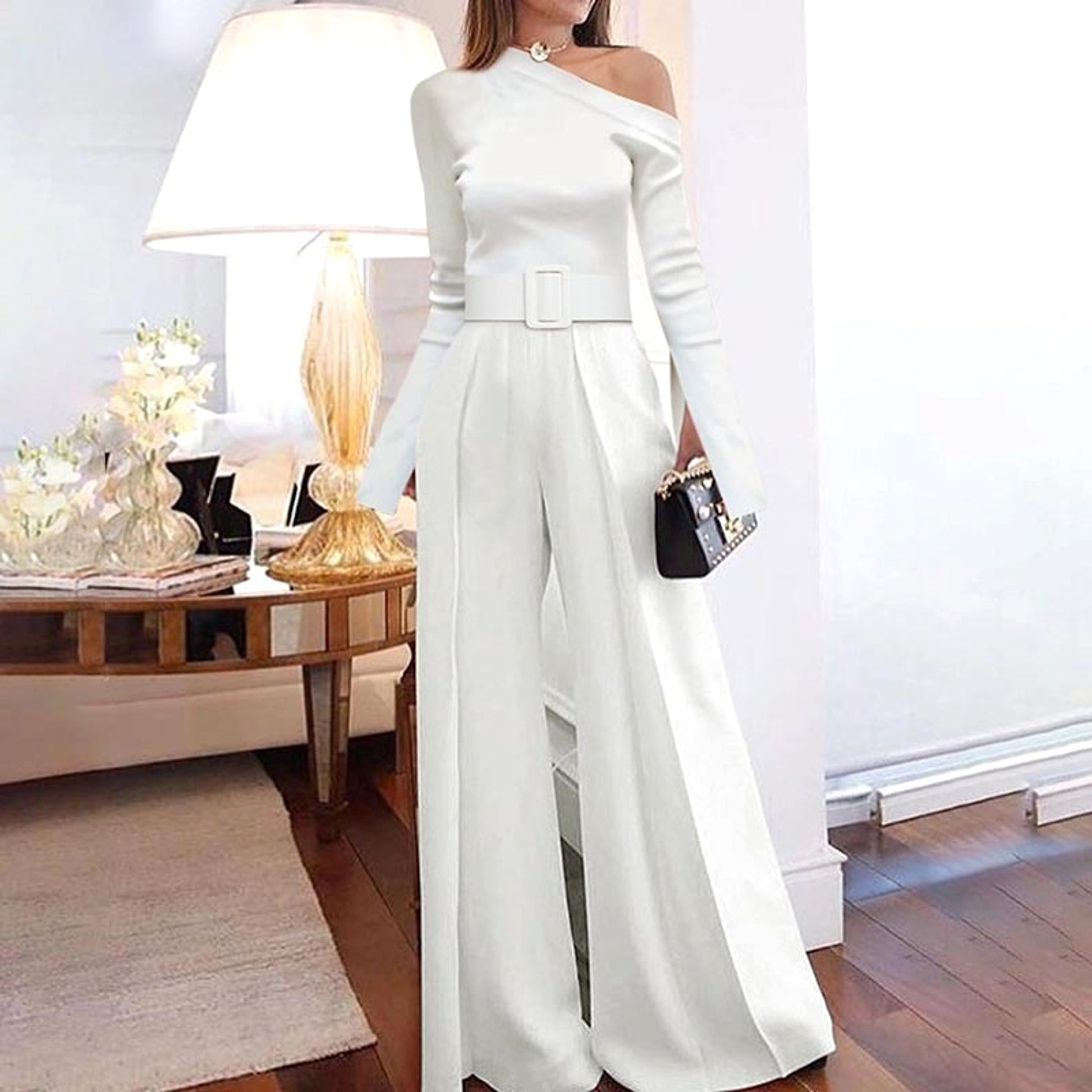 Long sleeve jumpsuit - enhanced image 7