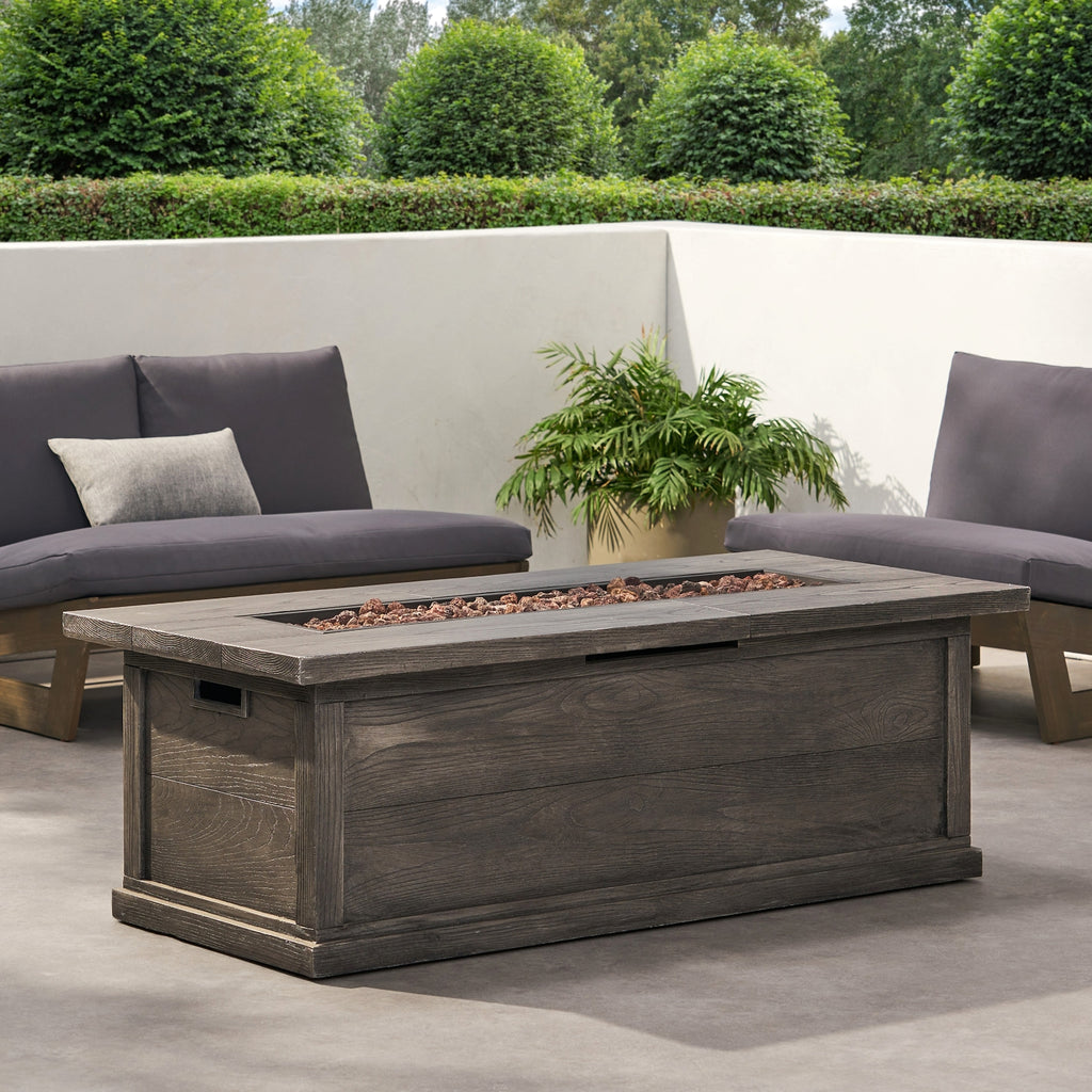 LuneluX_Home – Outdoor LuxeFire Table (Grey Finish, 50K Flame) - enhanced image 7