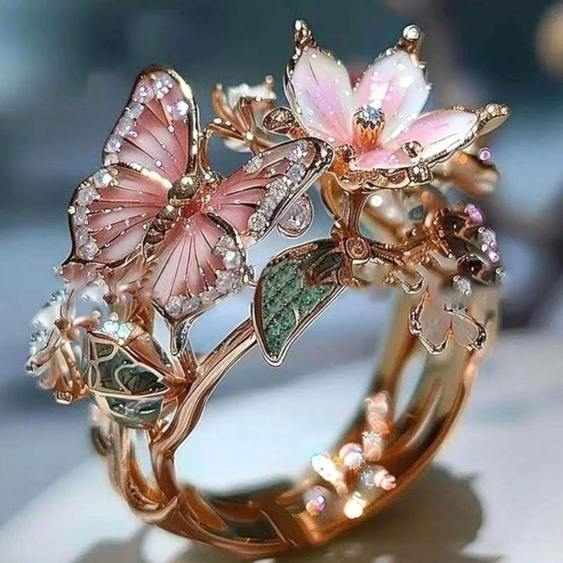 LuxeJewels™ – BloomWing Butterfly Ring (Adjustable) - enhanced image 7