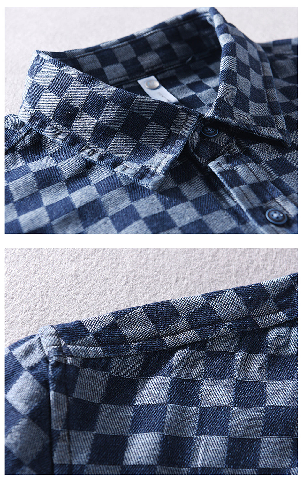 Men DressShirt Casual Cotton - enhanced image 7
