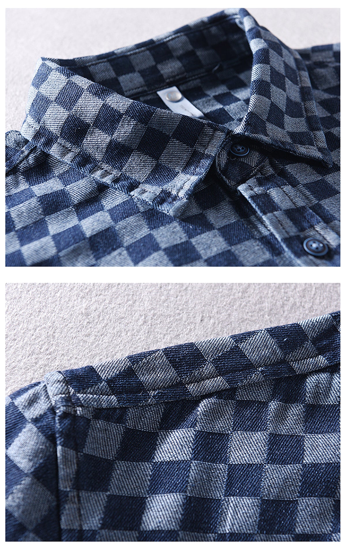 Men DressShirt Casual Cotton - enhanced image 7