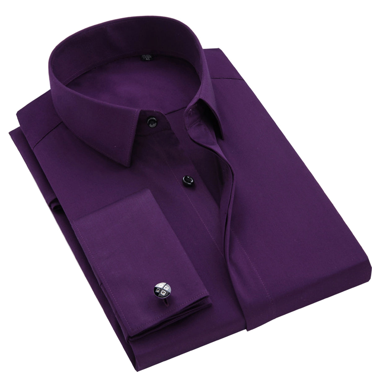 Men DressShirt Long Sleeve Shirt - enhanced image 7