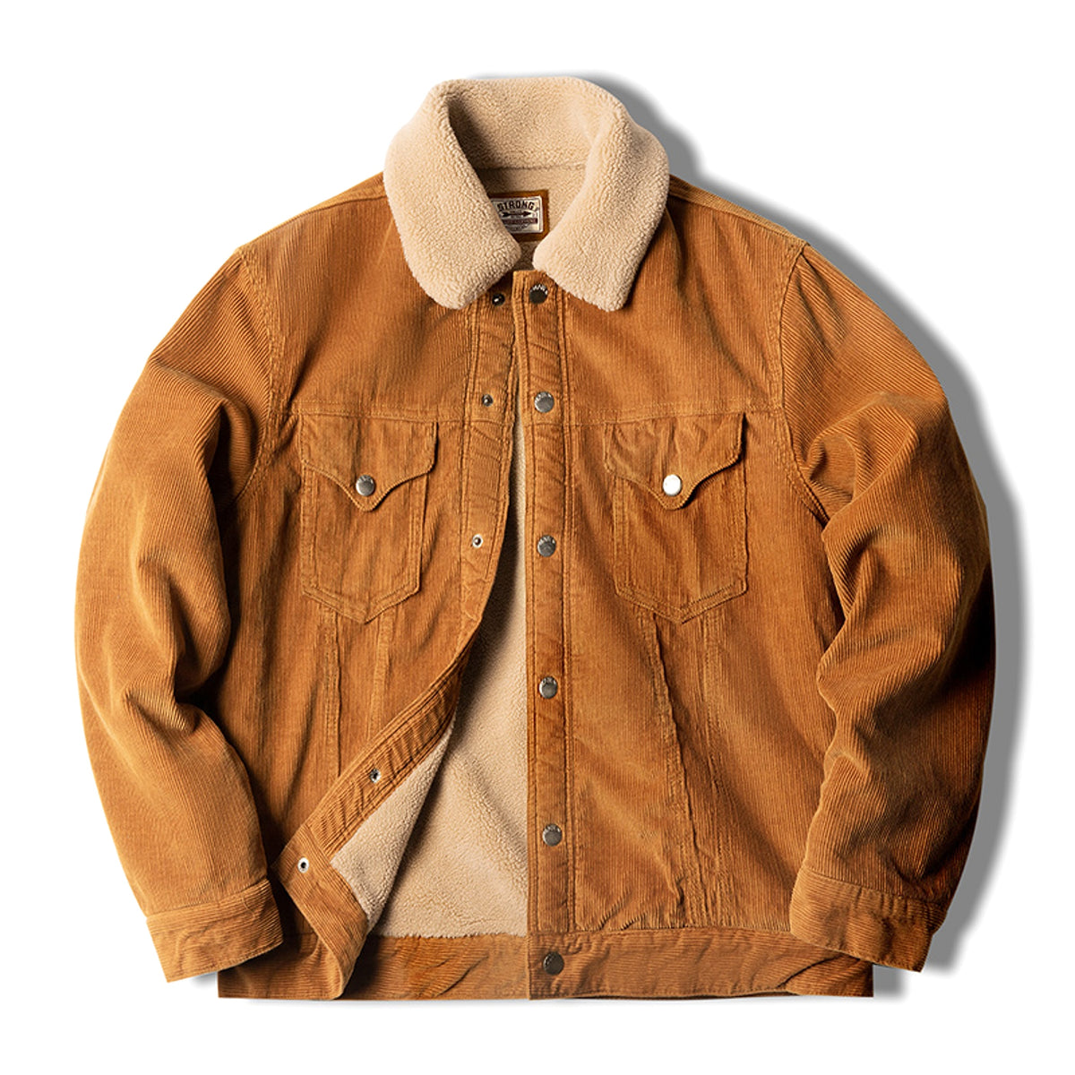Men Retro Corduroy Lapel Jacket - enhanced image 7