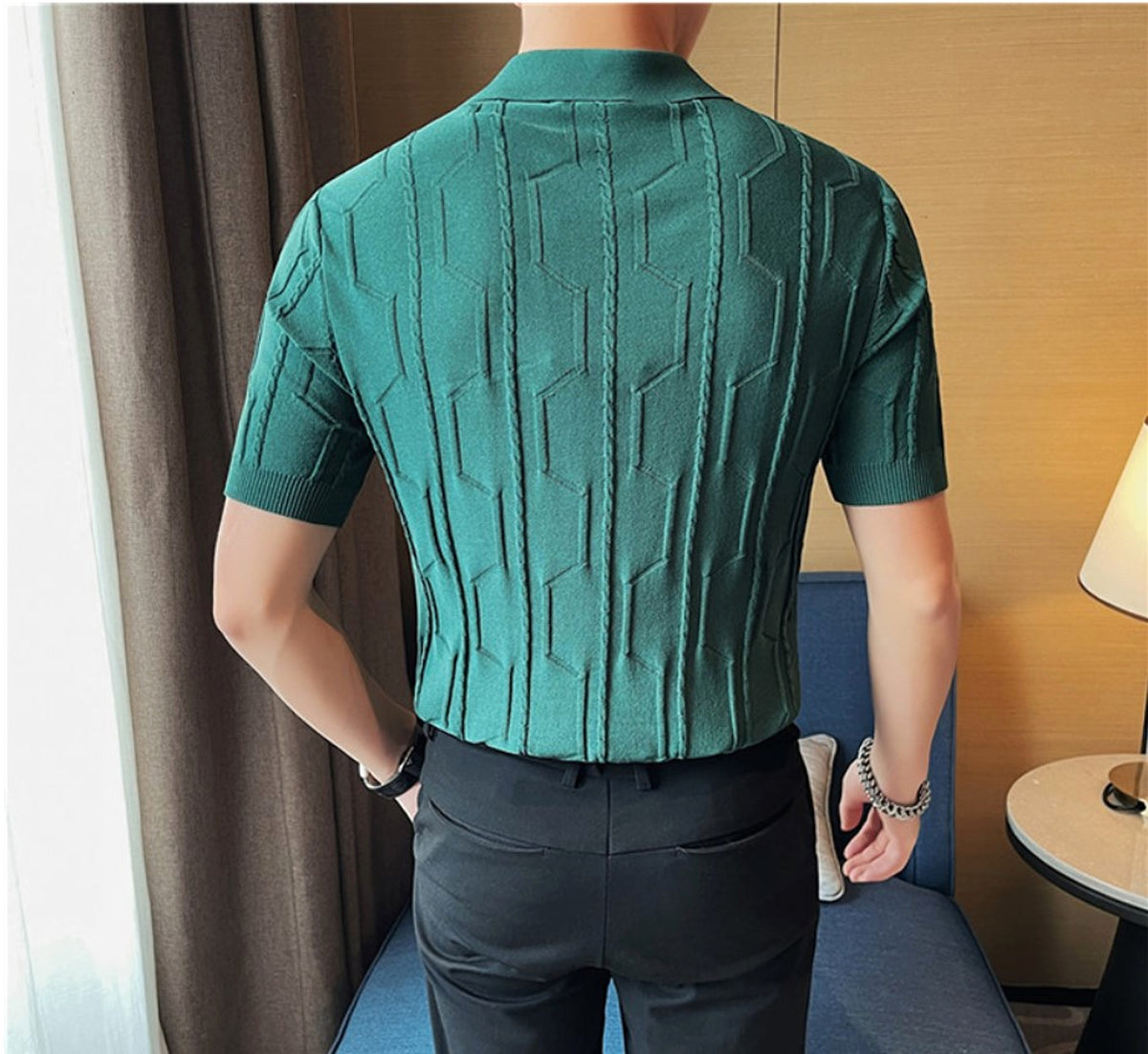 Men T-shirt - Pullover Lapel Short Sleeve - enhanced image 7