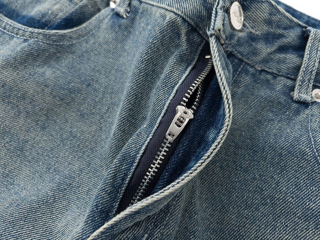 Men's Back Towel Embroidery Straight Jeans - enhanced image 7