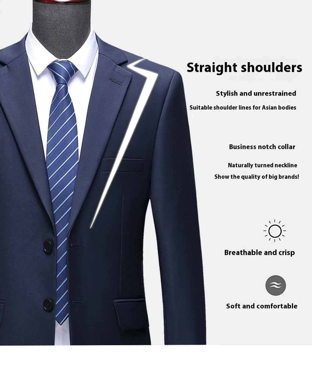 Men's Business Formal Groom Dress Wedding - enhanced image 7