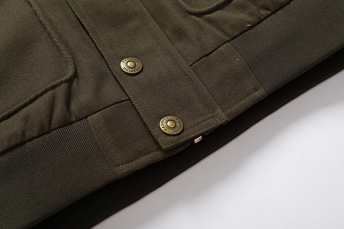 Men's Fashion Casual Fleece-lined Washed Coat