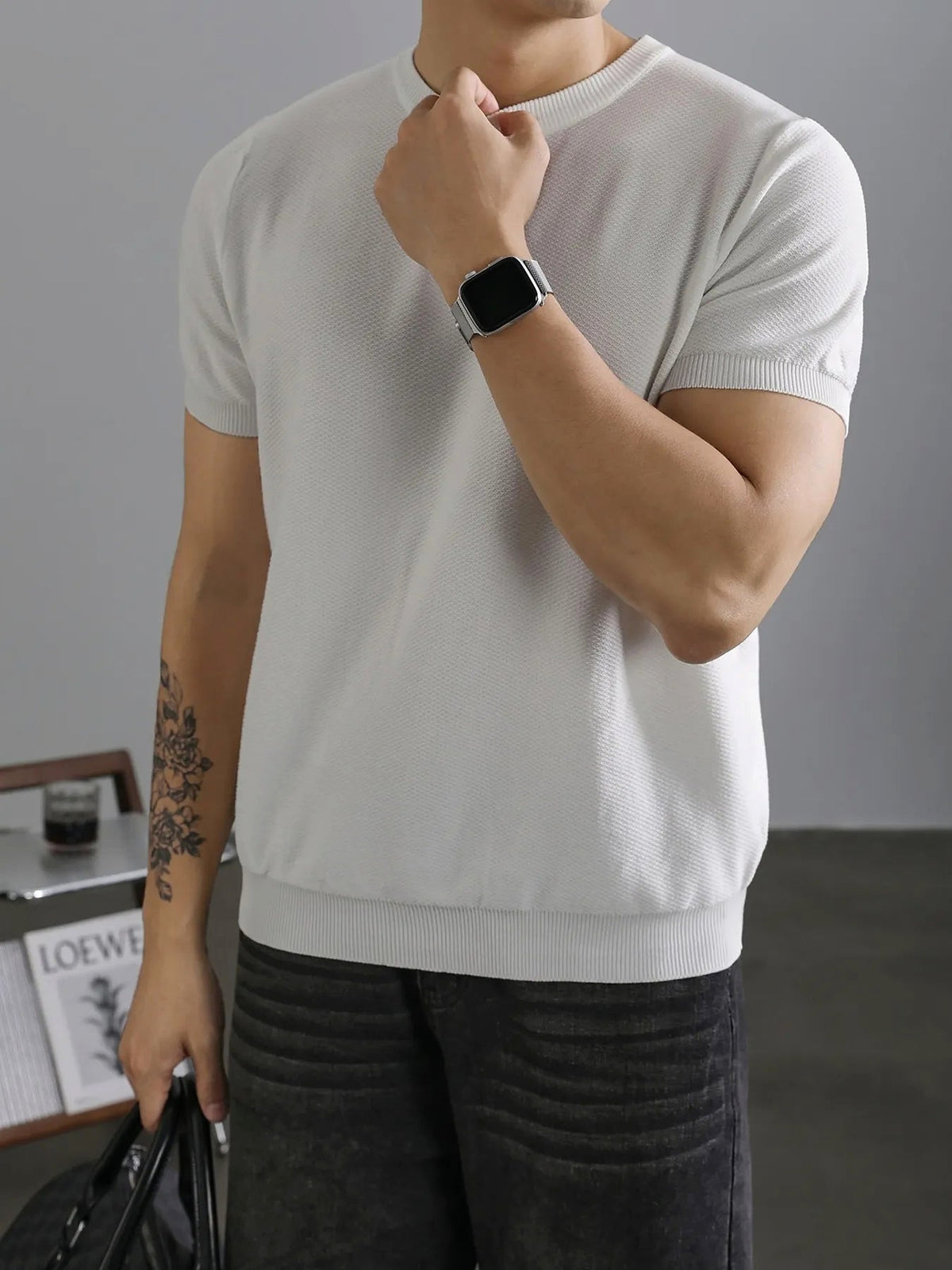 Men's Full Size Classic Crew Neck Basic T-Shirt Plus Size - enhanced image 7