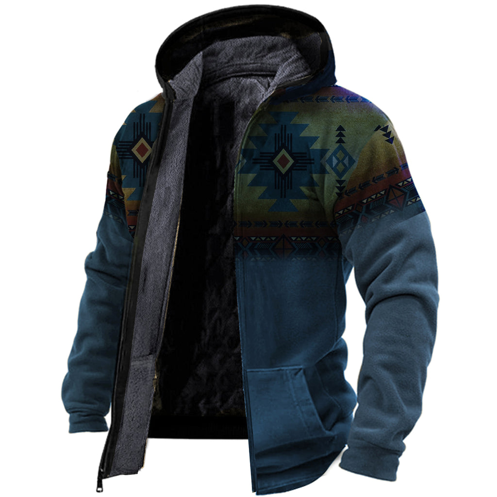 Men's Hooded Printed Sweater - enhanced image 7