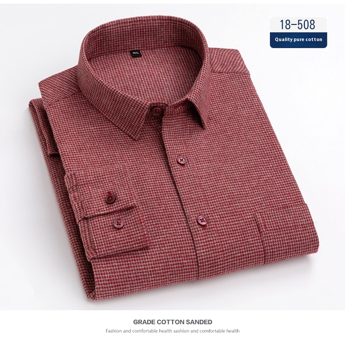 Men's Long Sleeve Solid Color Pocket Light Business DressShirt - enhanced image 7
