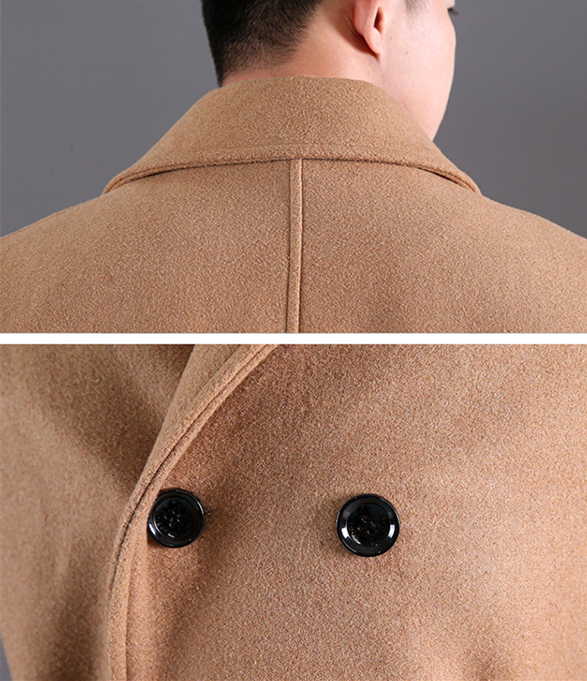 Men's Long Trench Coat - enhanced image 7