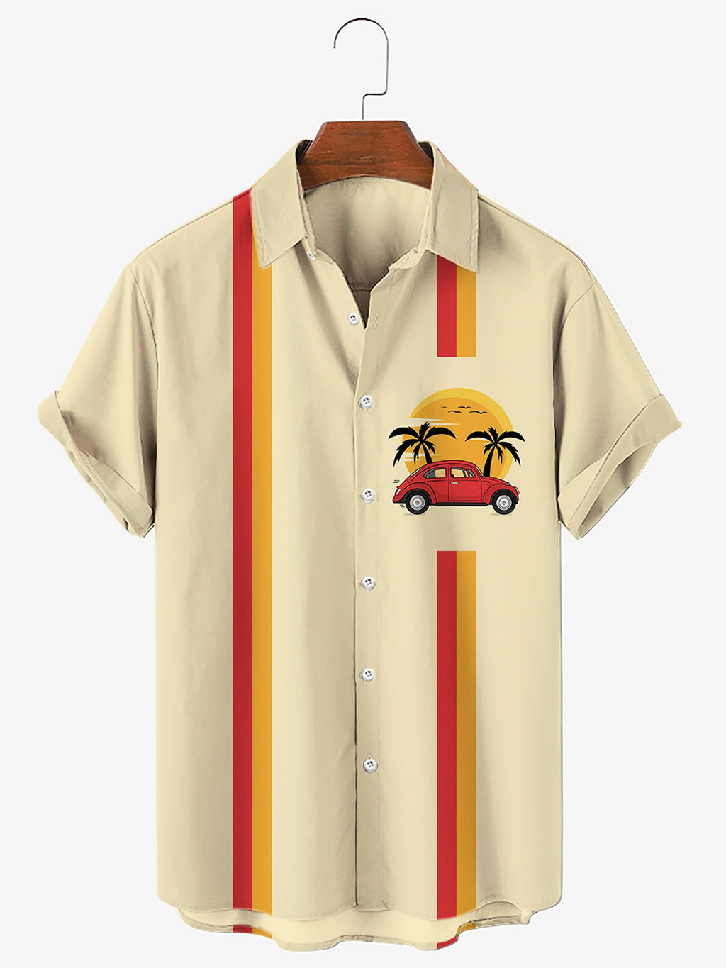 Men's Miami Vice Hawaiian DressShirt - enhanced image 7