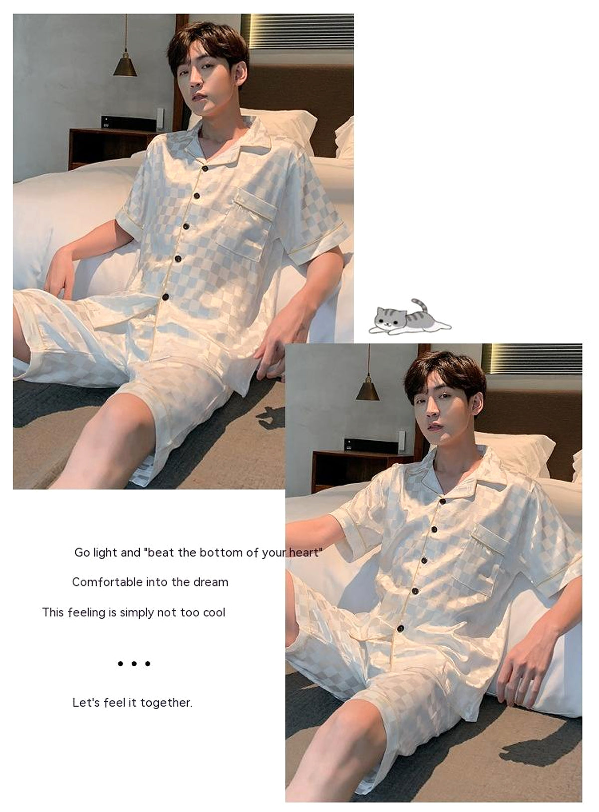 Men's Pajamas Summer Homewear Suit - enhanced image 7