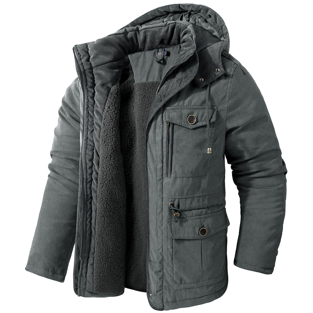 A Men's Plus Size Lambswool Cotton Jacket - enhanced image 7