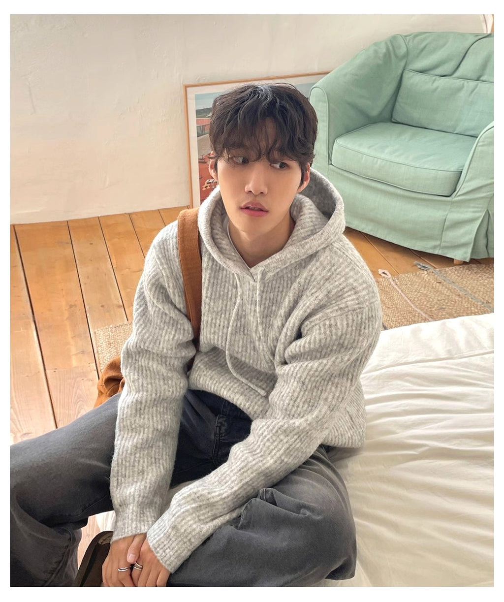Men's Slouchy Fluffy Hoodie Jacket – Soft Thickened Winterwear - enhanced image 7