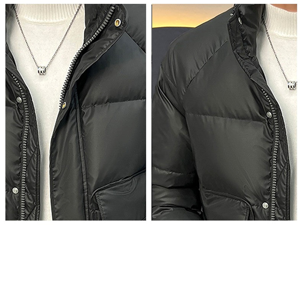 Men's Stand-up Collar Down Jacket Coat - enhanced image 7