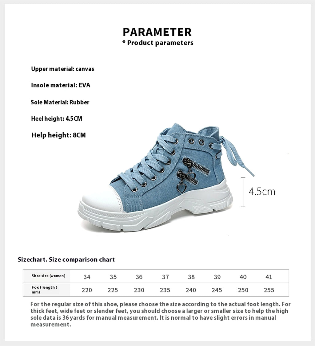 CanvasStep™ – Platform High-Top Sneakers with Zipper Details - enhanced image 7