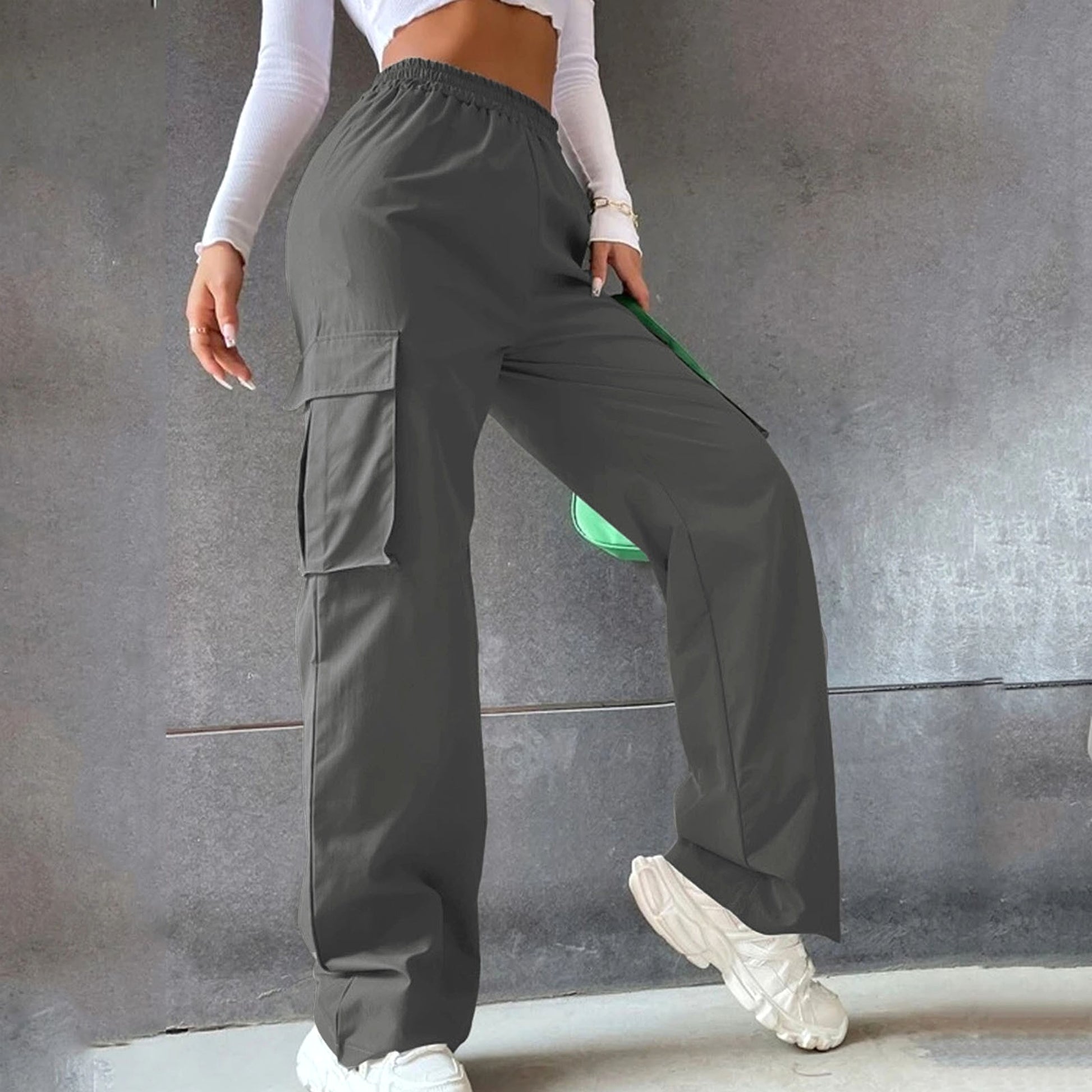 Women Wide Leg Pants Straight Loose (Jeans) - enhanced image 7