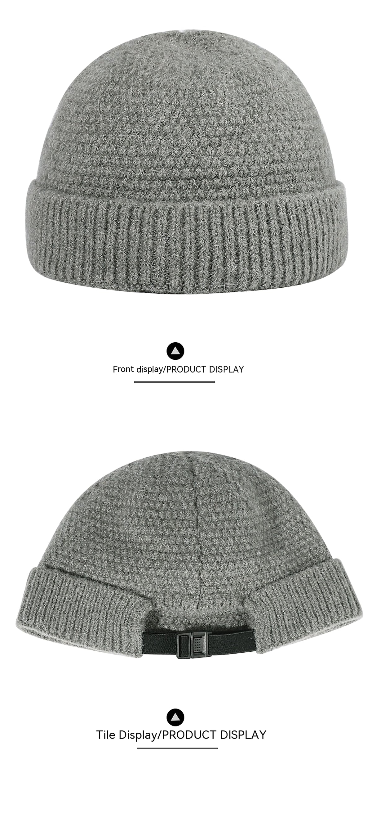 Outdoor Warm Hemming Knitted Woolen Cap - enhanced image 7