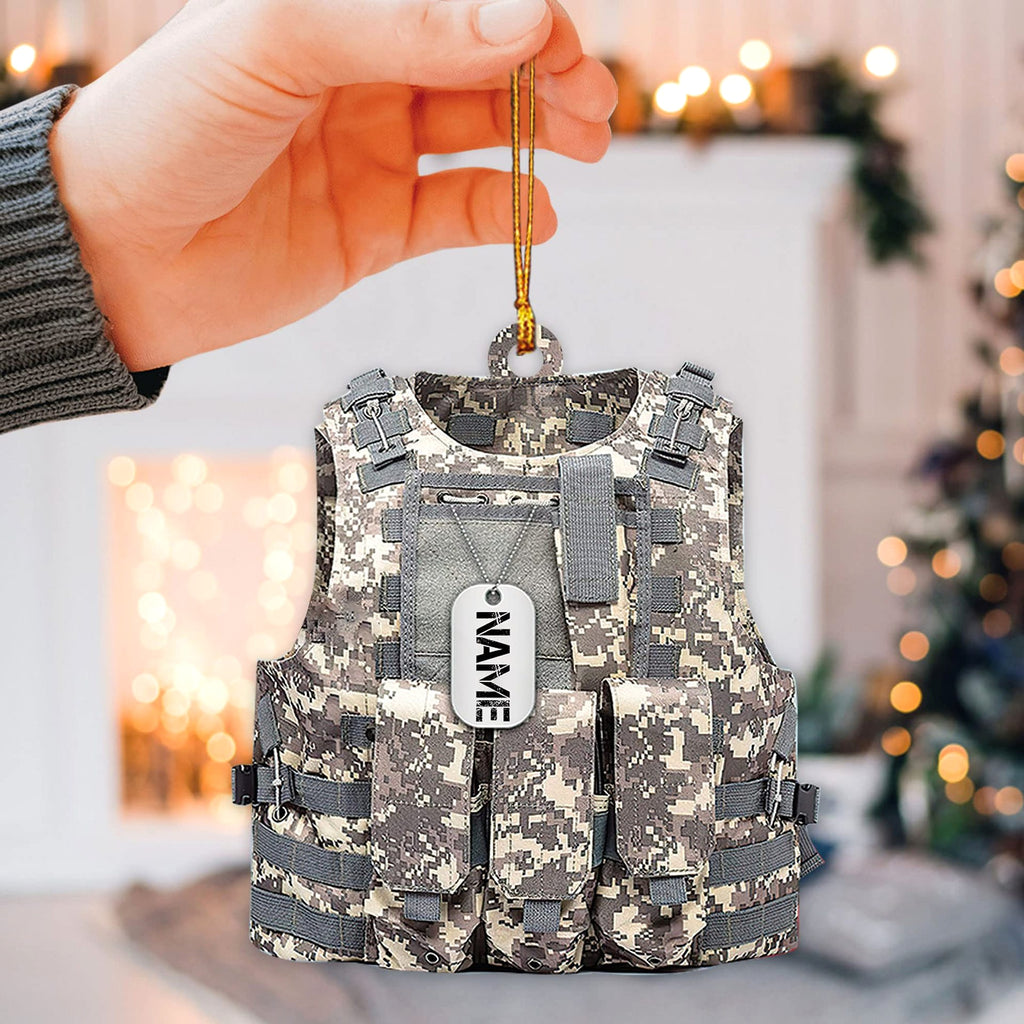 Personalized Veteran Soldier Backpack Charm Acrylic - enhanced image 7