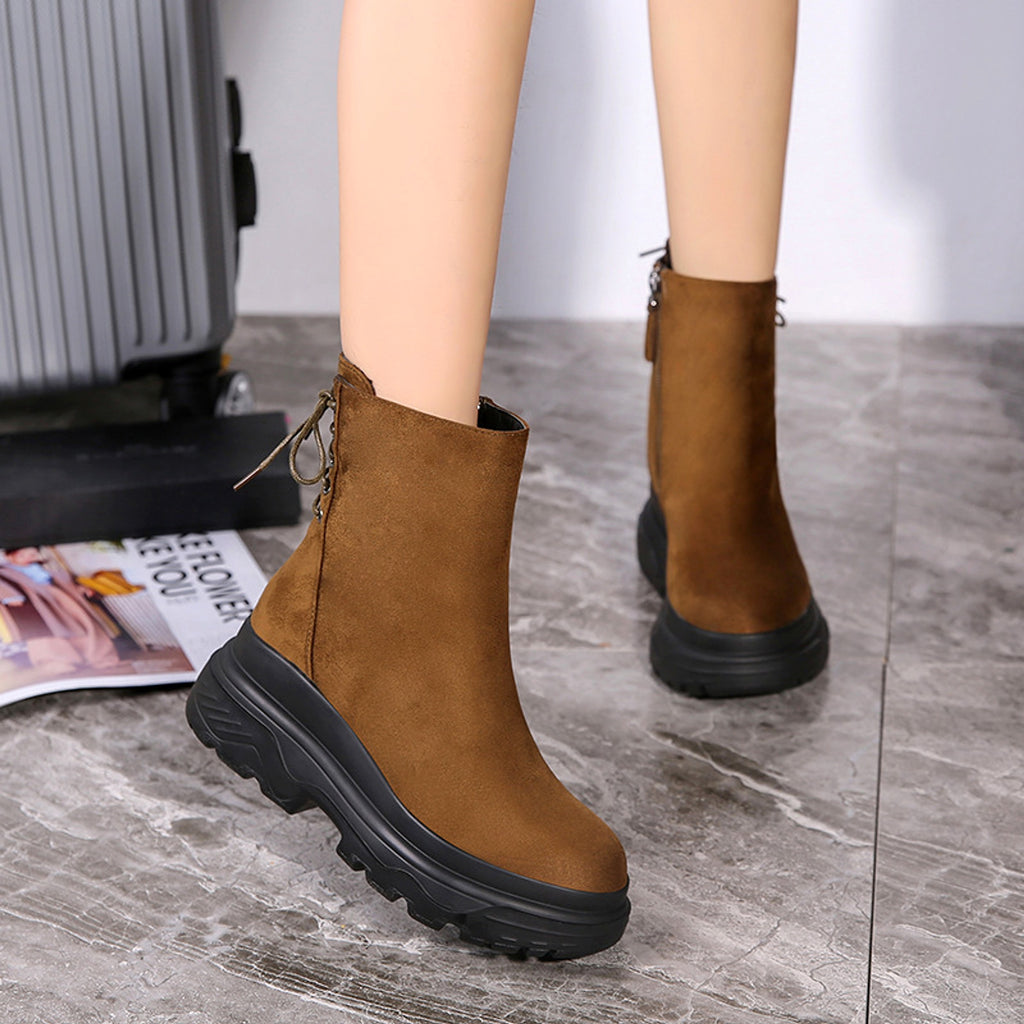 Platform rear lace-up boots - enhanced image 7