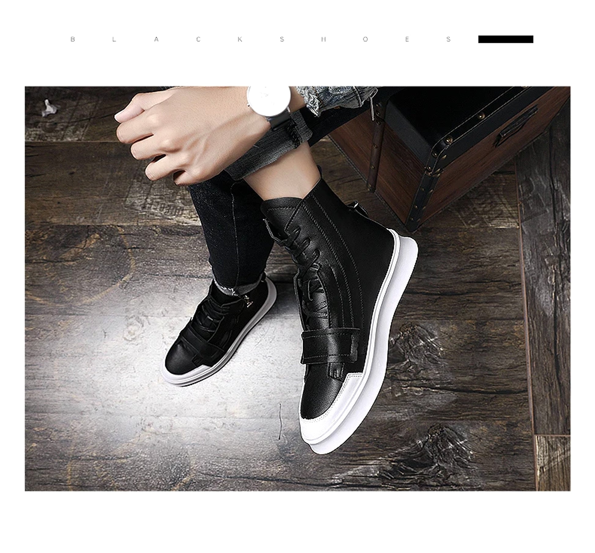 PU leather Men Boots Winter Ankle Boots - enhanced image 7