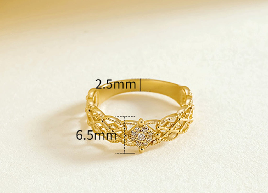 Pure 18K Jinrege Light Luxury Wide Version Fashion Ring – Timeless Elegance - enhanced image 7