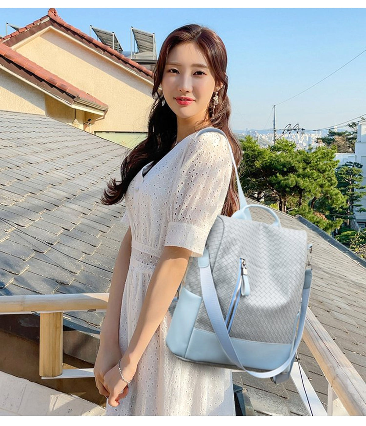 ALLFASHION™ – BohoMetro Woven Leather Backpack - enhanced image 7