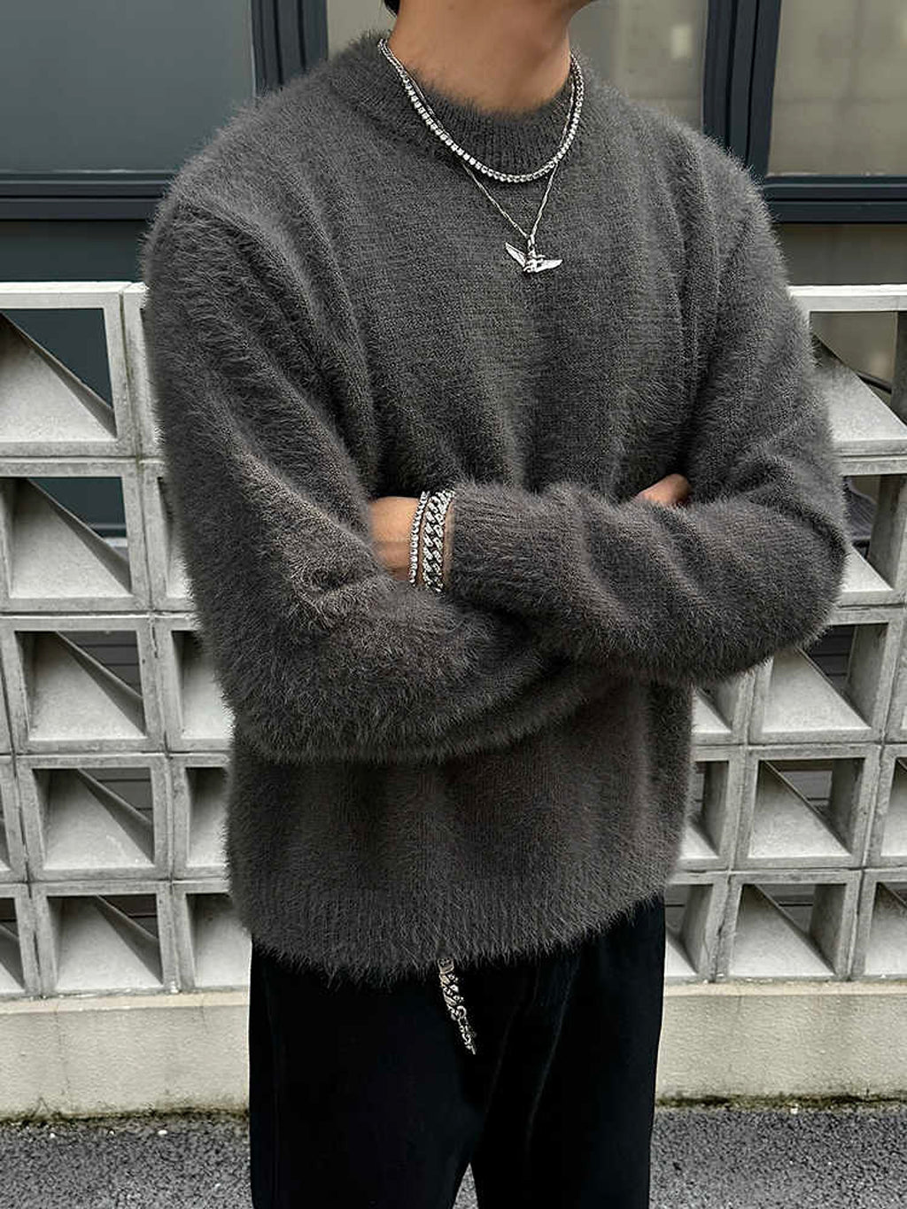 Retro Mink-like Knitted Long-sleeved Top - enhanced image 7