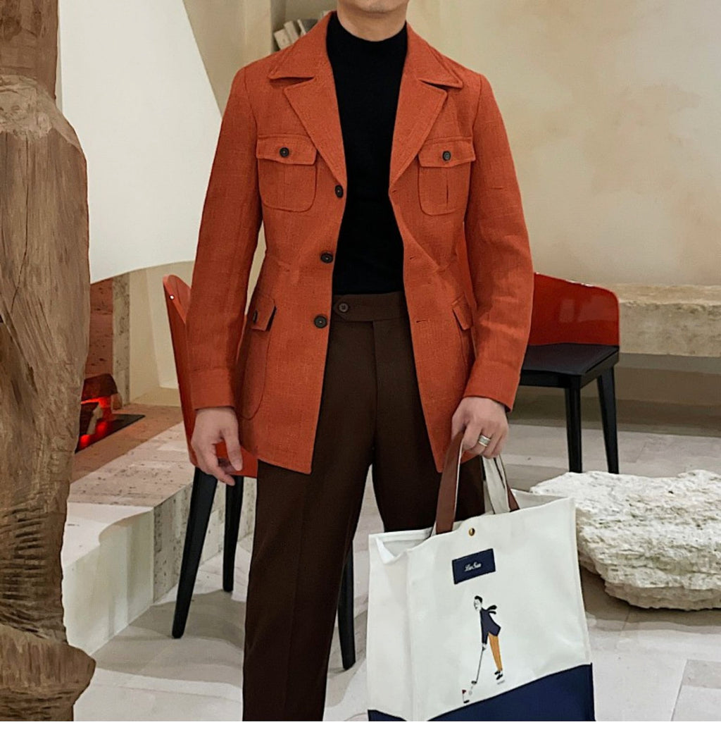 CinchForme™ – Retro Waist-Cinched Casual Suit Jacket - enhanced image 7