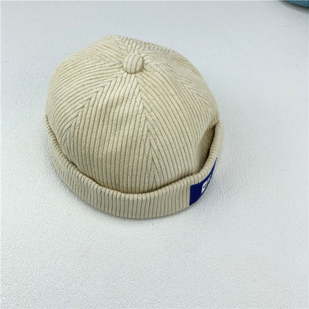 Sailor Corduroy Button Trendy Cap Hat - enhanced image 7