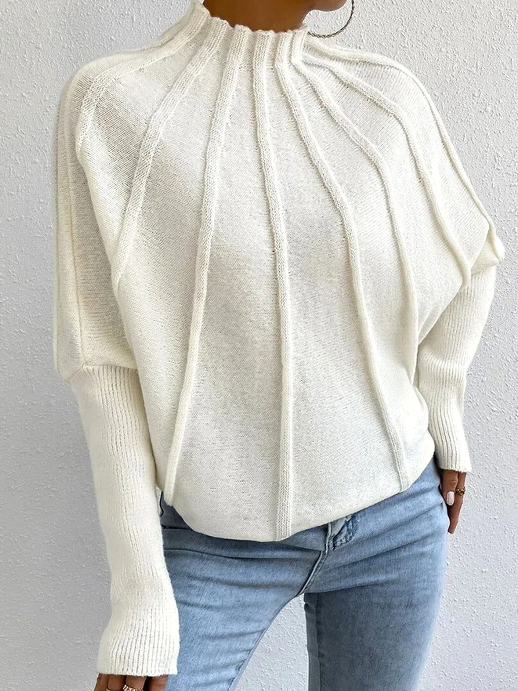 Solid Color Loose Spider Mesh Casual Short Sweater Women - enhanced image 7