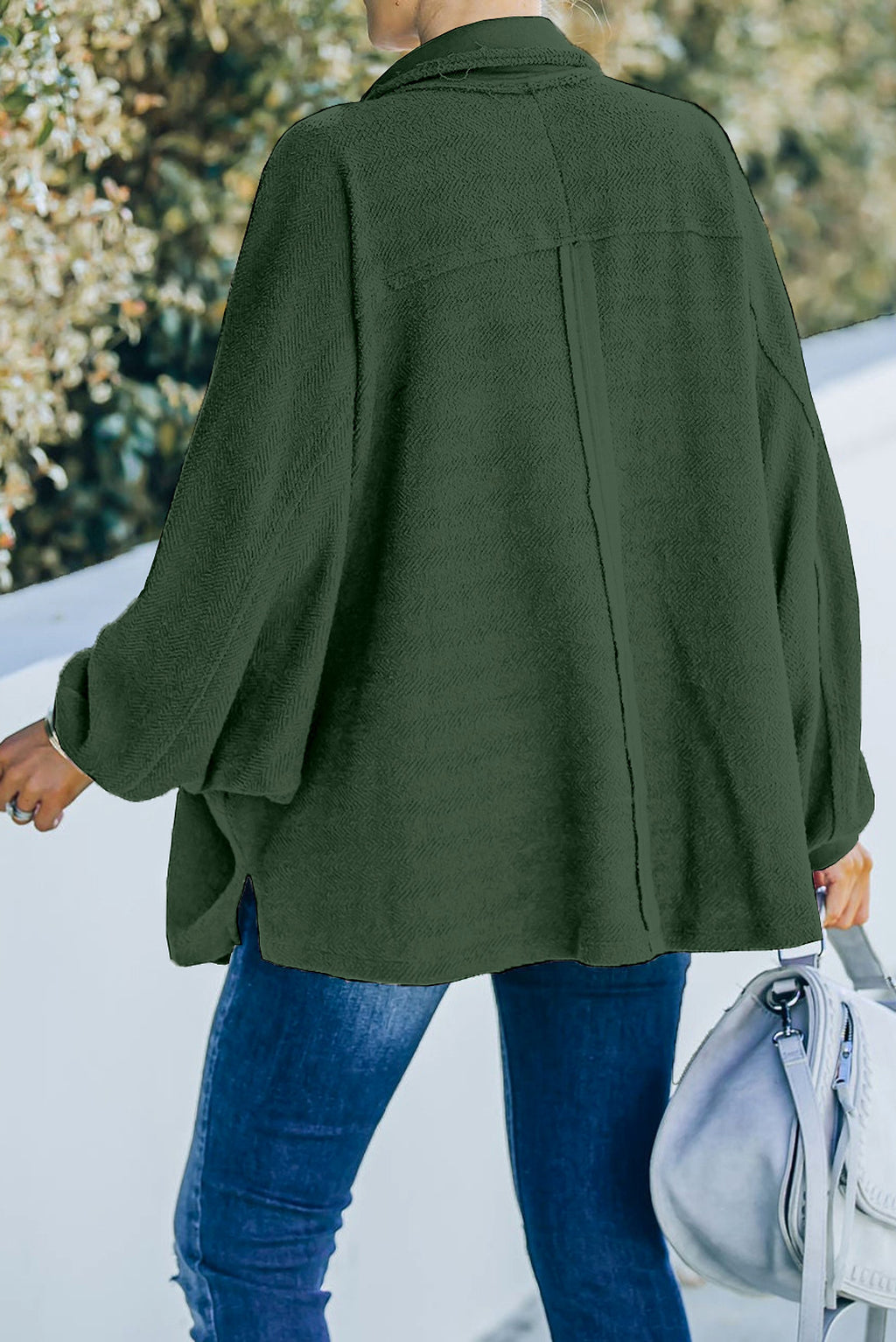 Solid Color Pullover Long Sleeve Top Women's Autumn New Button Loose Sweater Women's - enhanced image 7