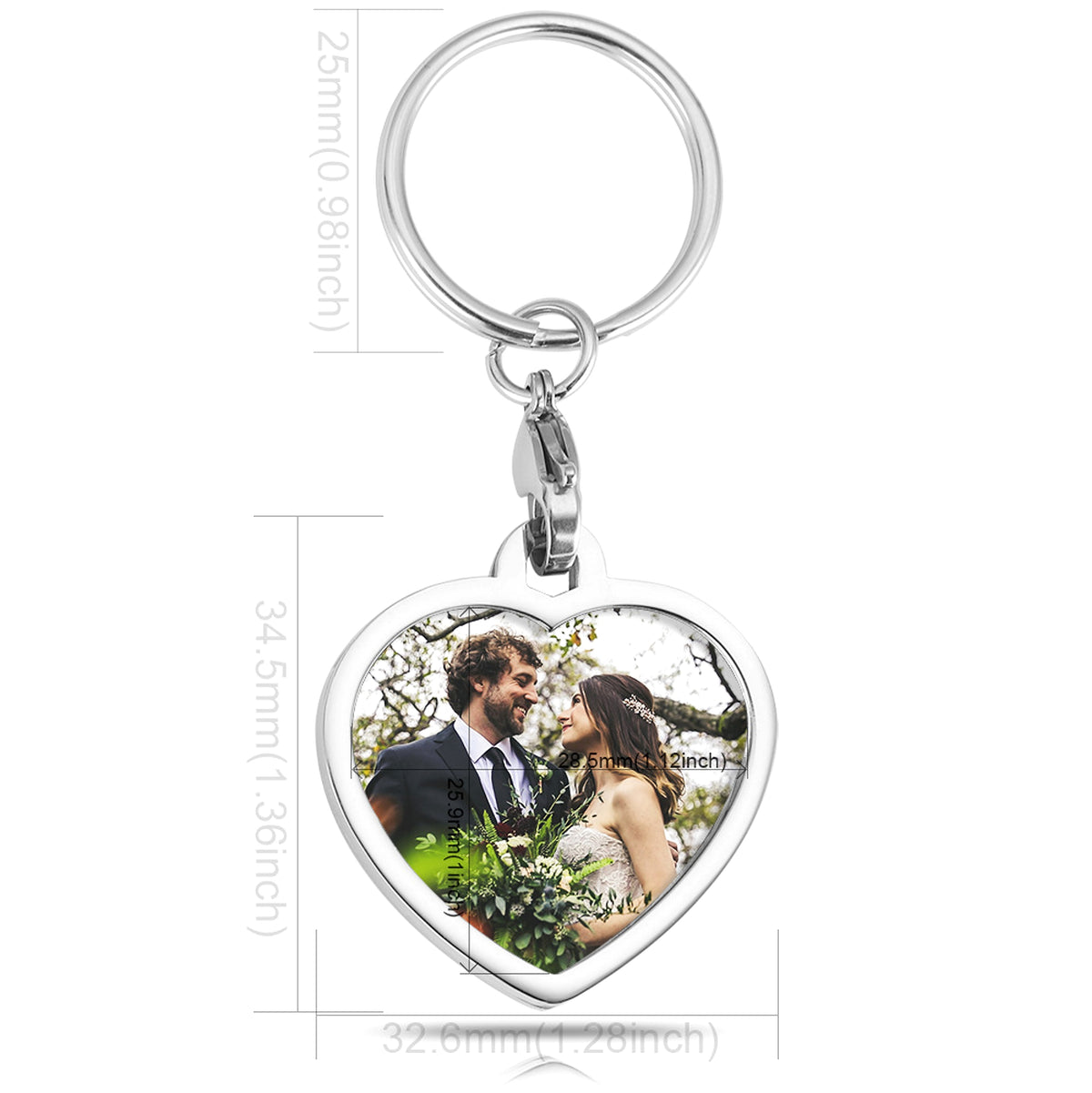 Personalized Stainless Steel Photo Keychain – Custom Gift for Loved Ones - enhanced image 7