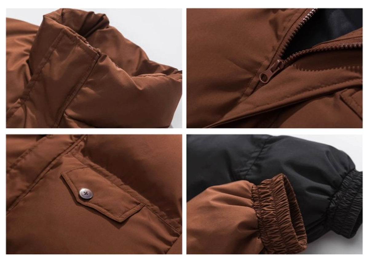Stand Collar Workwear Cotton-padded Coat For Men Loose Cotton Padded Jacket - enhanced image 7