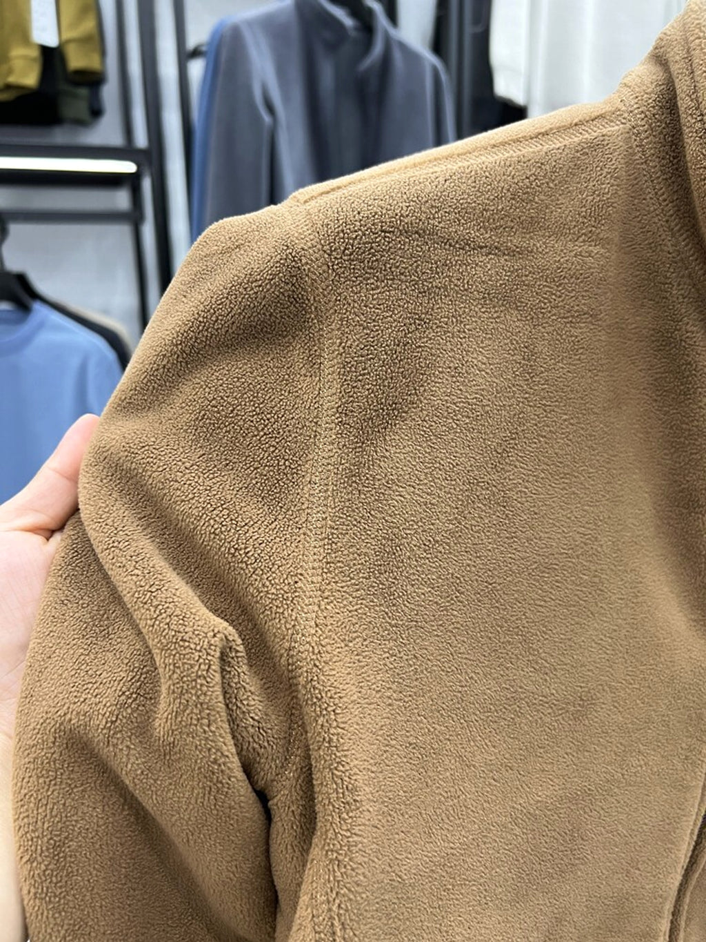 Stand Collar Zipper Thermal Polar Fleece Men's Coat - enhanced image 7