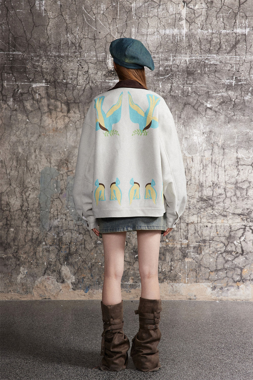 Stitching Contrast Color JacketWomen - enhanced image 7