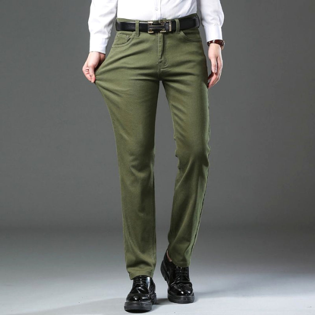 Straight Stretch Comfortable Trousers Mid-high Waist Pants Men - enhanced image 7