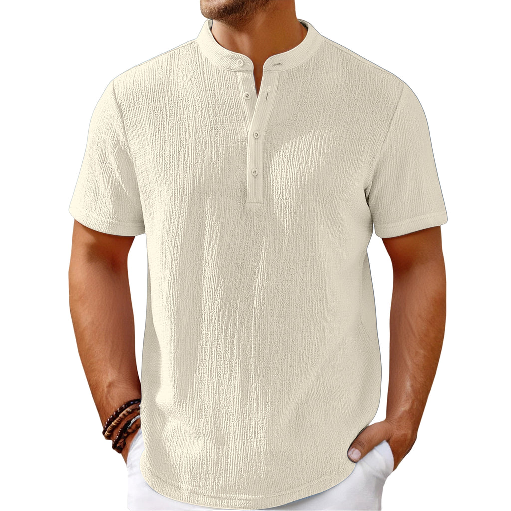 Striped Cotton-Linen Henley – Haute Edition 25 - enhanced image 7