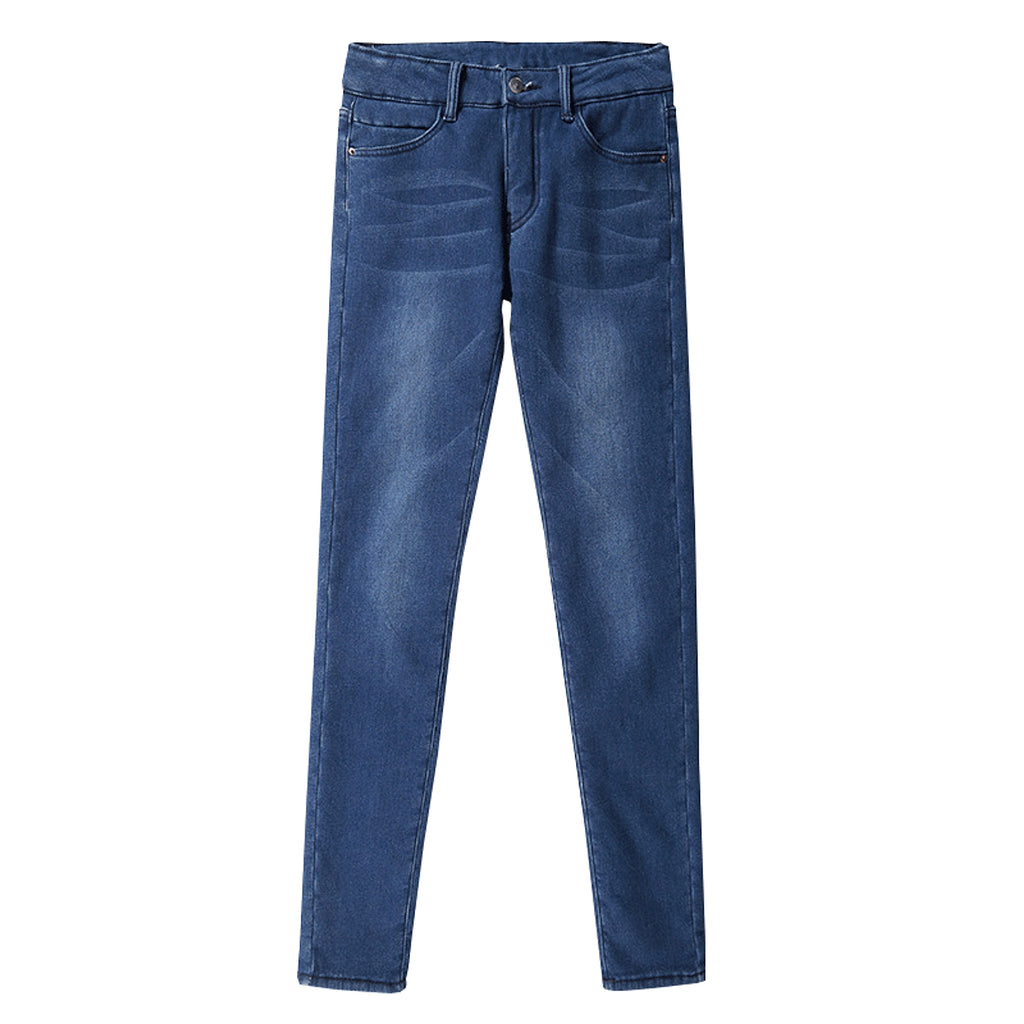 Thick lamb cashmere fashion stretch jeans women - enhanced image 7