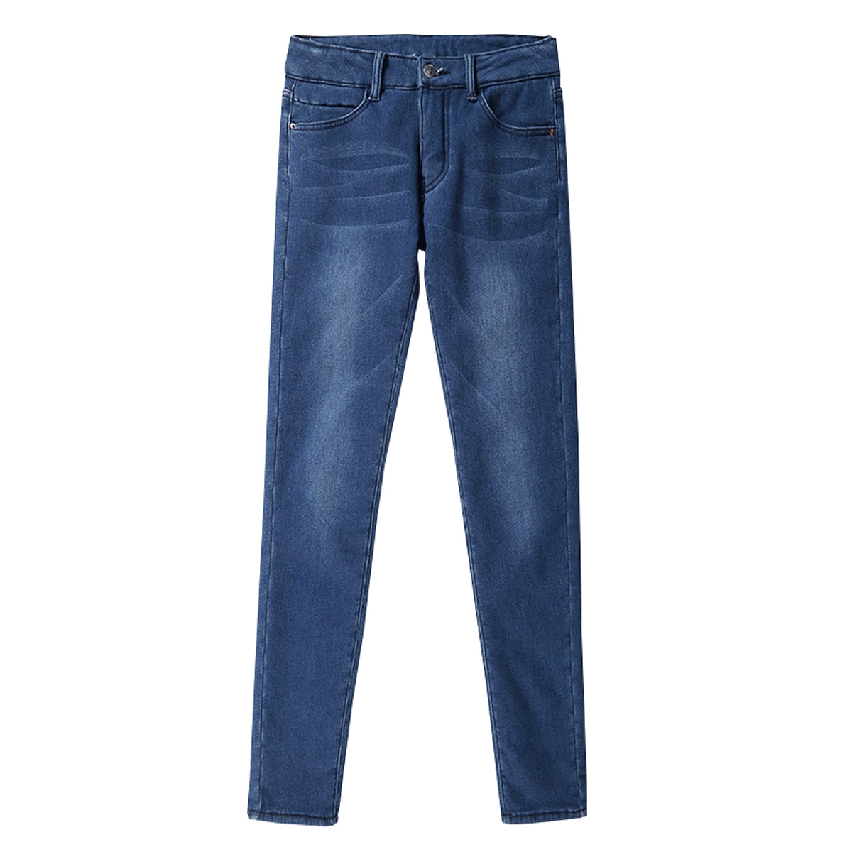 Thick lamb cashmere fashion stretch jeans women - enhanced image 7
