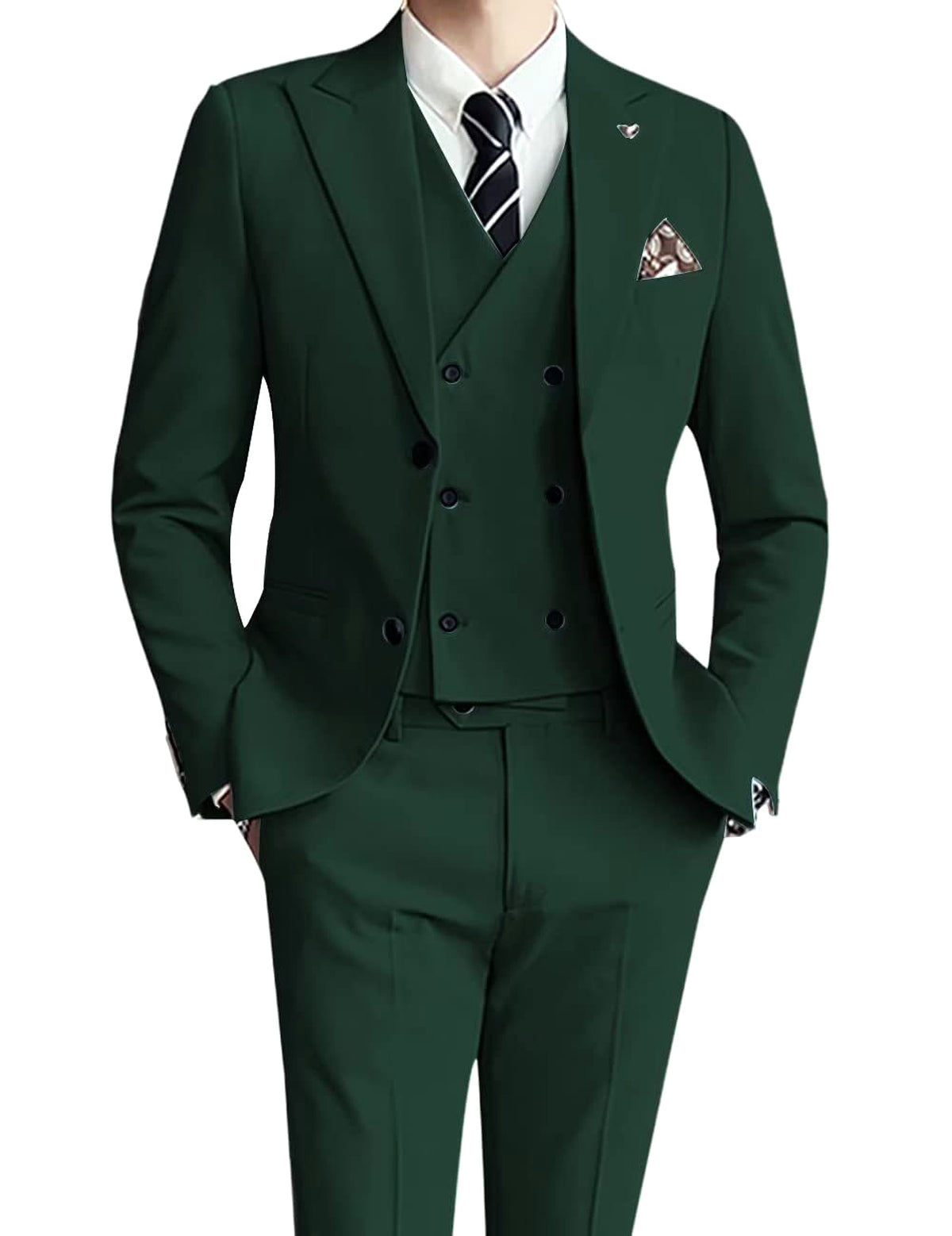 Ceremonté™ – Slim Fit Three-Piece Wedding Suit - enhanced image 7