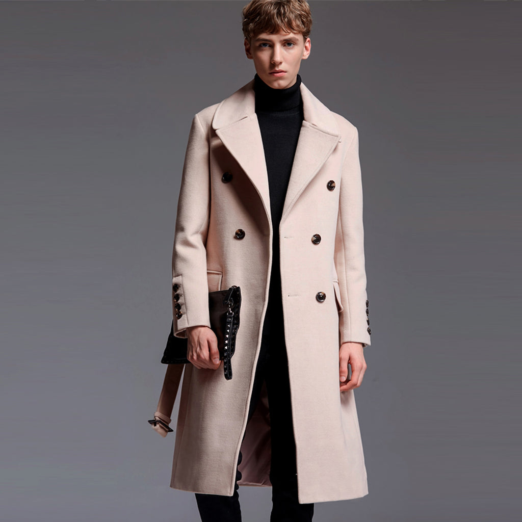 Trench Coat With Belt For Men - enhanced image 7