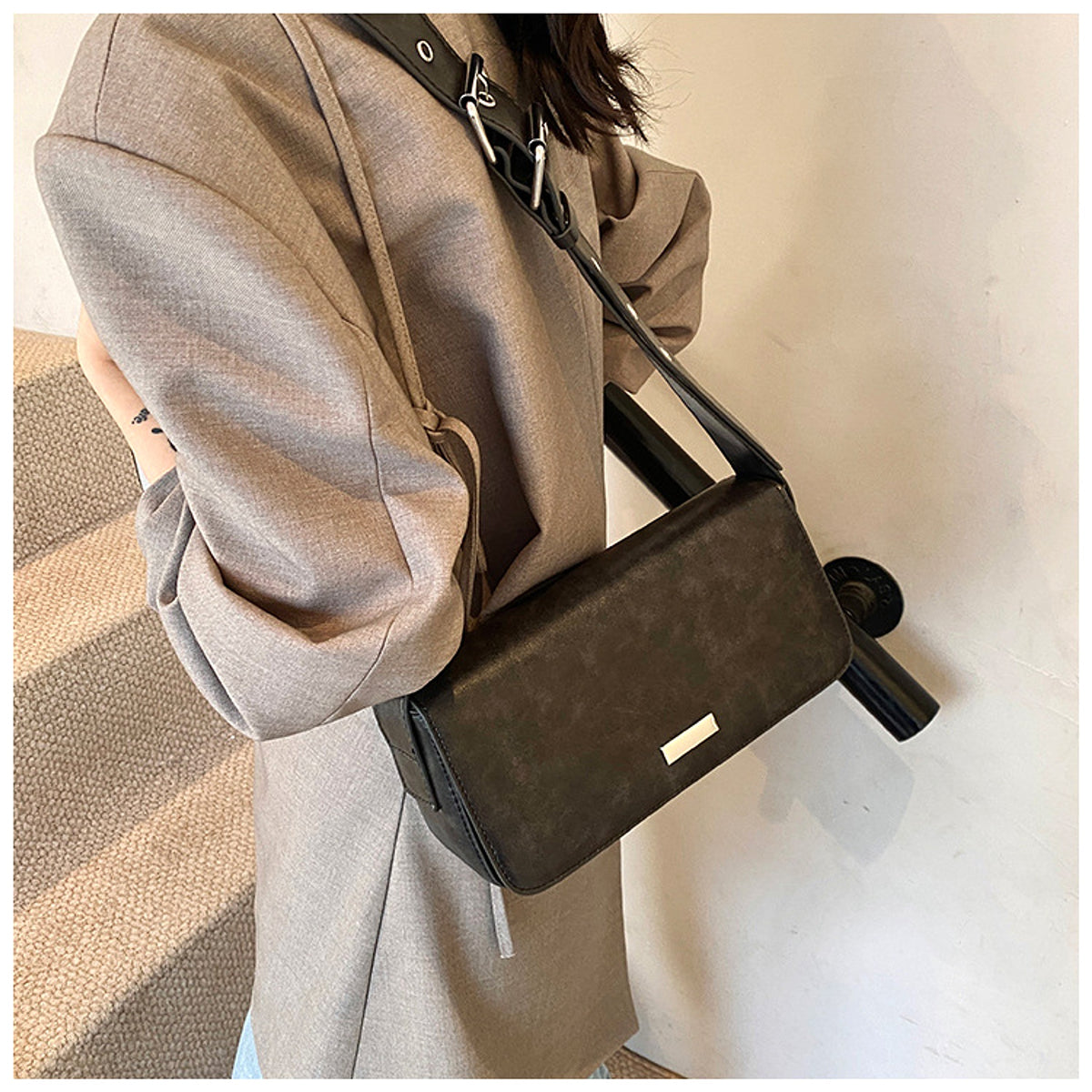 UrbanEase™ – Nylon Baguette Bag - enhanced image 7